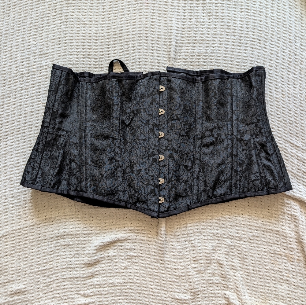 Black Brocade Corset